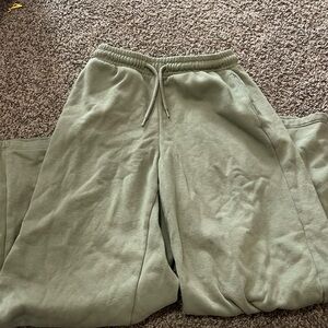 Wide leg green sweats!